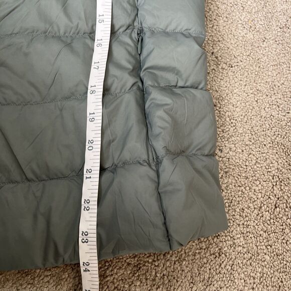 Uniqlo Ultra Light Down Puffer Jacket Womens Small Gray Blue Lightweight Hood - Picture 5 of 6